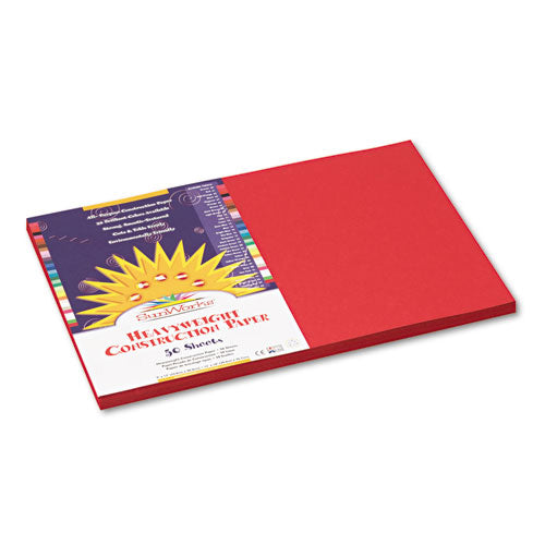 Construction Paper, 58lb, 12 X 18, Red, 50-pack