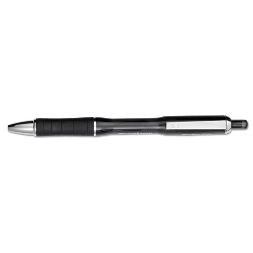 Profile Elite Retractable Ballpoint Pen, Bold 1.4mm, Black Ink, Black Barrel