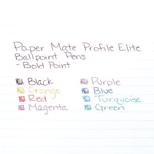 Profile Elite Retractable Ballpoint Pen, Bold 1.4mm, Blue Ink, Blue Barrel