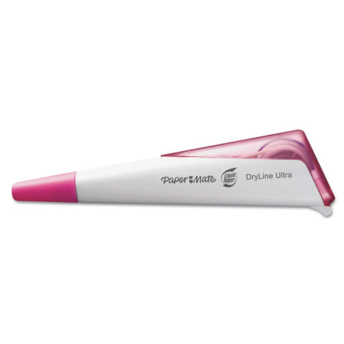 Dryline Ultra Correction Tape Pen, Refillable, 1-5" X 235", 3-pk, Asstd