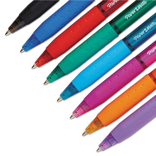 Inkjoy 300 Rt Retractable Ballpoint Pen, 1mm, Assorted Ink-barrel, 8-pack
