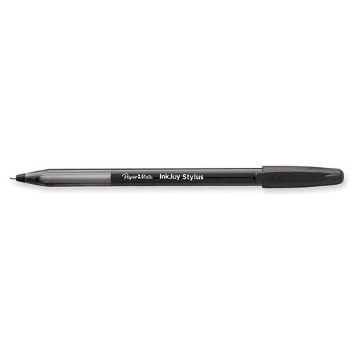 Inkjoy 100 Stick Ballpoint Pen-stylus, Medium 1mm, Black Ink-barrel, Dozen