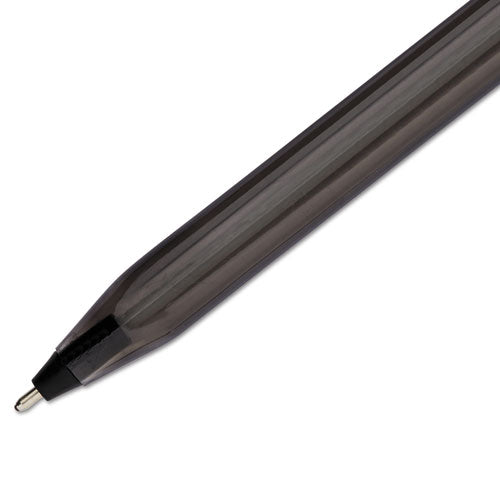 Inkjoy 100 Stick Ballpoint Pen Value Pack, 1mm, Black Ink, Smoke-black Barrel, 48-box