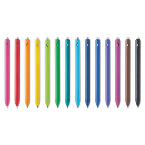 Inkjoy Retractable Gel Pen, Medium 0.7mm, Assorted Ink-barrel, 14-pack