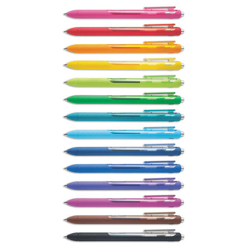 Inkjoy Retractable Gel Pen, Medium 0.7mm, Assorted Ink-barrel, 14-pack