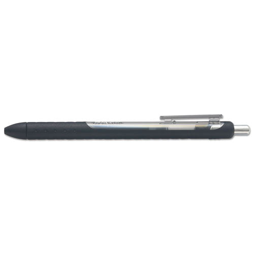 Inkjoy Retractable Gel Pen, Medium 0.7mm, Black Ink-barrel, Dozen