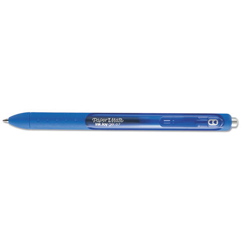 Inkjoy Retractable Gel Pen, Medium 0.7mm, Blue Ink-barrel, Dozen