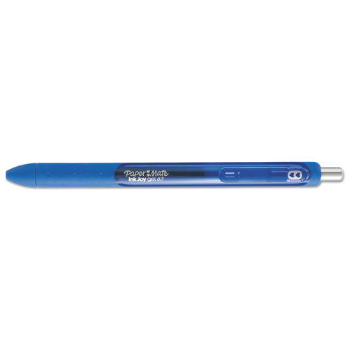 Inkjoy Retractable Gel Pen, Medium 0.7mm, Blue Ink-barrel, Dozen