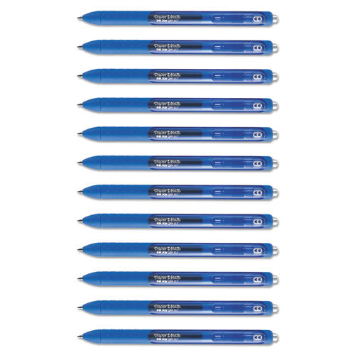 Inkjoy Retractable Gel Pen, Medium 0.7mm, Blue Ink-barrel, Dozen