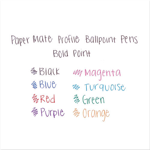 Profile Retractable Ballpoint Pen, 1.4mm, Assorted Ink-barrel, 8-set