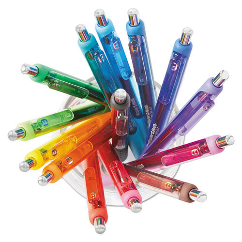 Inkjoy Retractable Gel Pen, Medium 0.7mm, Assorted Ink-barrel, 36-pack