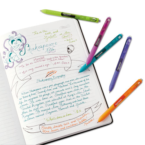 Inkjoy Retractable Gel Pen, Medium 0.7mm, Assorted Ink-barrel, 36-pack
