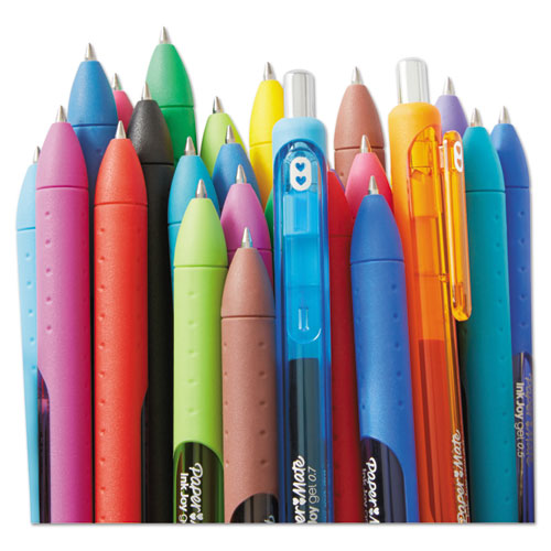 Inkjoy Retractable Gel Pen, Medium 0.7mm, Assorted Ink-barrel, 36-pack