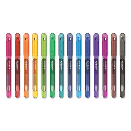 Inkjoy Stick Gel Pen, Medium 0.7 Mm, Black Ink-barrel, Dozen