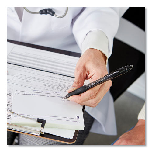 Profile Retractable Gel Pen, Fine 0.5 Mm, Black Ink, Translucent Black Barrel, 36-pack