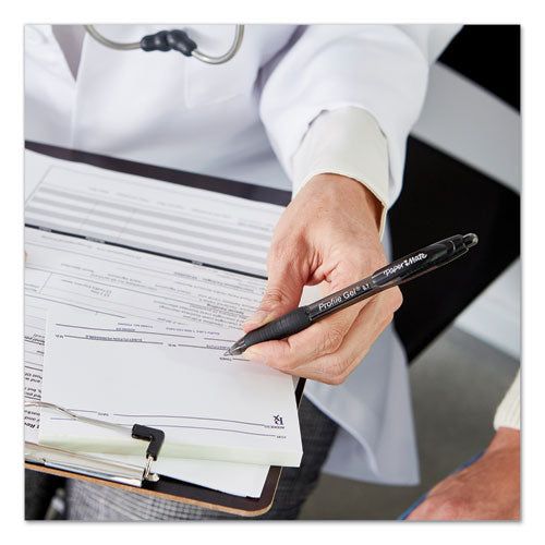 Profile Retractable Gel Pen, Medium 0.7 Mm, Black Ink, Translucent Black Barrel, 36-pack