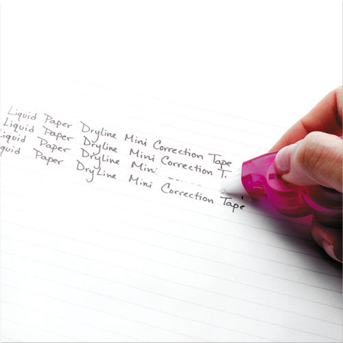 Dryline Mini Correction Tape, 1-5" X 197", Non-refillable, 5-pack