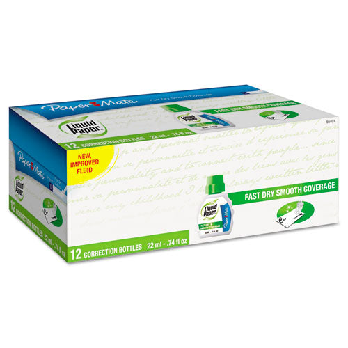Fast Dry Correction Fluid, 22 Ml Bottle, White, 3-pack