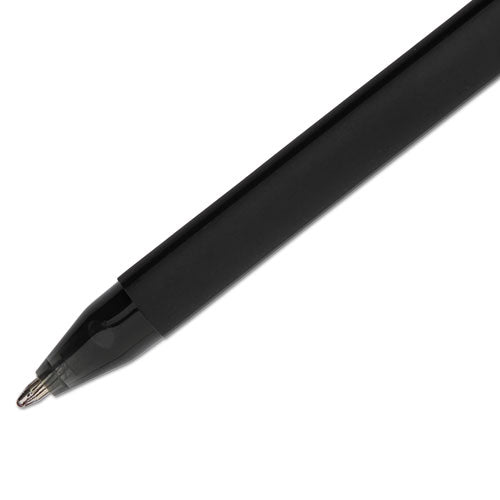 Comfortmate Ultra Stick Ballpoint Pen, Medium 1mm, Black Ink-barrel, Dozen