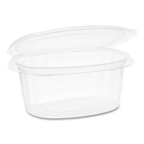 Earthchoice Pet Hinged Lid Deli Container, 4.92 X 5.87 X 2.48, 16 Oz, 1-compartment, Clear, 200-carton