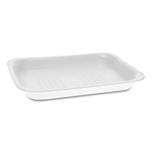 Meat Tray, #2, 1-compartment, 8.38 X 5.88 X 1.21, White, 500-carton