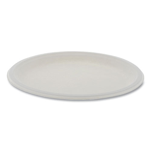 Earthchoice Compostable Fiber-blend Bagasse Dinnerware, Plate, 10" Diameter, Natural, 500-carton