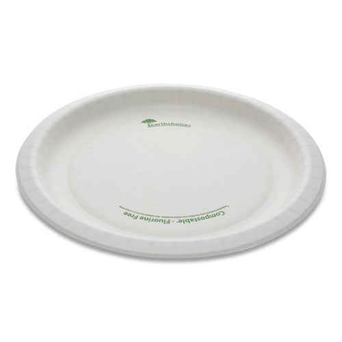 Earthchoice Pressware Compostable Dinnerware, Plate, 10" Diameter, White, 300-carton