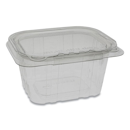 Earthchoice Tamper Evident Deli Container, 8 Oz, 5.38 X 4.5 X 1.5, 1-compartment, Clear, 320-carton