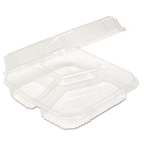 Clearview Smartlock Food Containers, 3-comp., 8 13-64x8 11-32x2 29-32, 200-ct