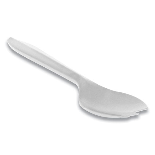 Fieldware Polypropylene Cutlery, Spork, Mediumweight, White, 1,000-carton