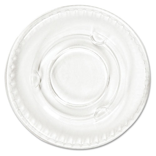 Crystal-clear Portion Cup Lids, Fits 1.5-2.5oz Cups, 2400-carton