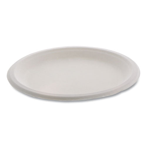 Earthchoice Compostable Fiber-blend Bagasse Dinnerware, Plate, 9" Diameter, Natural, 500-carton