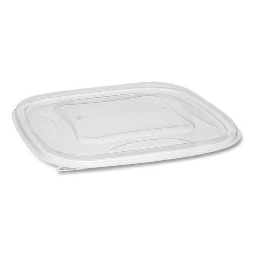 Earthchoice Recycled Plastic Square Flat Lids, 5.5 X 5.5 X 0.75, Clear, 504-carton