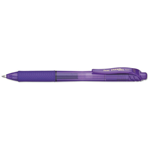 Energel-x Retractable Gel Pen, 0.7 Mm Metal Tip, Black Ink-barrel, 24-pack
