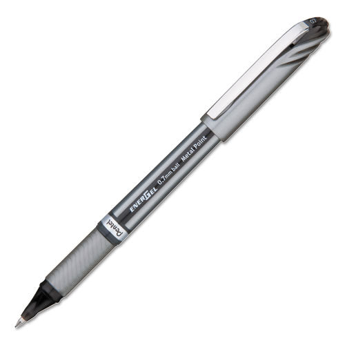 Energel Nv Stick Gel Pen, 0.7 Mm Metal Tip, Blue Ink-barrel, Dozen