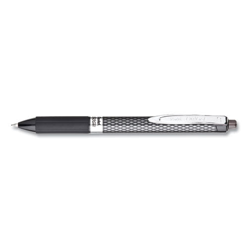 Oh! Gel Retractable Gel Pen, Medium 0.7mm, Red Ink, Black Barrel, Dozen