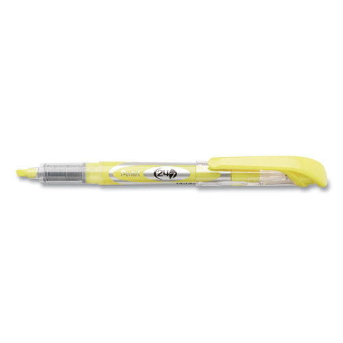 24-7 Highlighters, Chisel Tip, Bright Yellow, Dozen