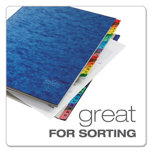 Expanding Desk File, 31 Dividers, Dates, Letter-size, Blue Cover