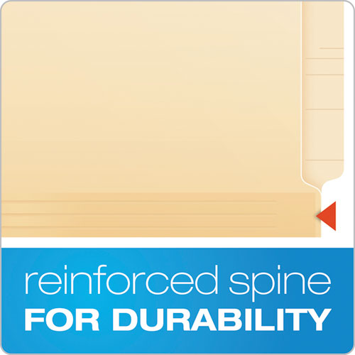 Manila Laminated Spine Shelf File Folders, Straight Tab, Letter Size, 50-box
