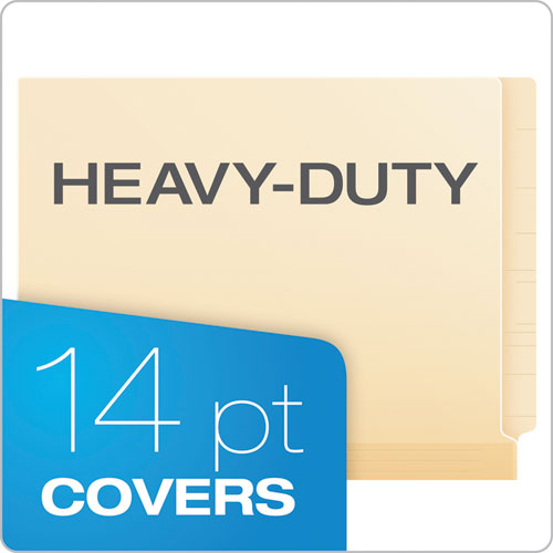 Manila Laminated Spine Shelf File Folders, Straight Tab, Letter Size, 50-box