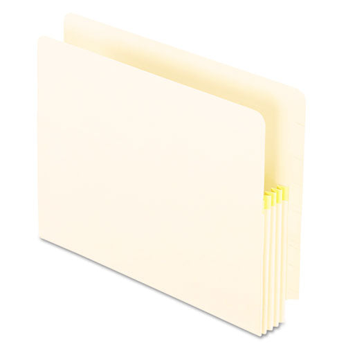 Convertible End Tab File Pockets, 1.75" Expansion, Letter Size, Manila, 25-box