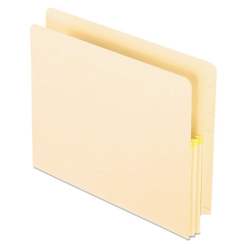 Convertible End Tab File Pockets, 1.75" Expansion, Letter Size, Manila, 25-box