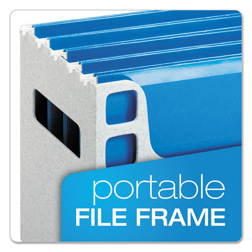 Desktop File W-hanging Folders, Letter, Plastic, 12 1-4 X 6 X 9 1-2, Granite