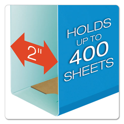 Extra Capacity Reinforced Hanging File Folders With Box Bottom, Letter Size, 1-5-cut Tab, Blue, 25-box