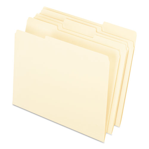 Interior File Folders, 1-3-cut Tabs, Letter Size, Manila, 100-box