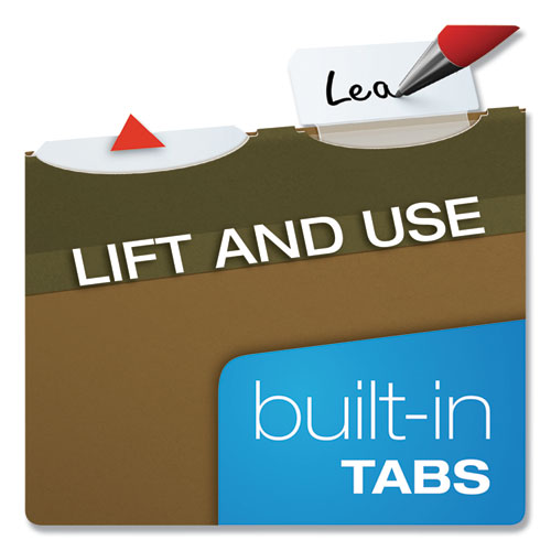 Ready-tab Reinforced Hanging File Folders, Legal Size, 1-6-cut Tab, Standard Green, 25-box