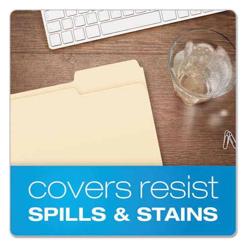 Cutless-watershed File Folders, 1-3-cut Tabs, Letter Size, Manila, 100-box