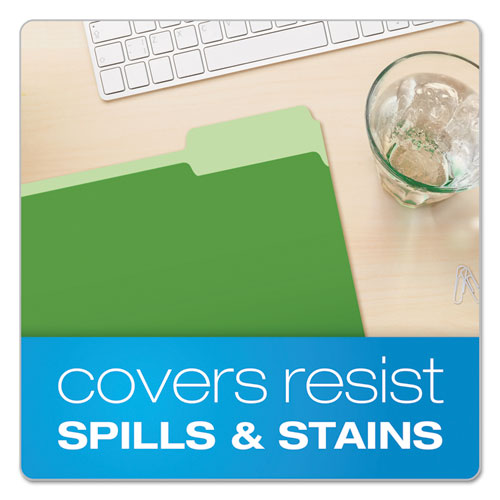 Cutless-watershed File Folders, 1-3-cut Tabs, Letter Size, Assorted, 100-box