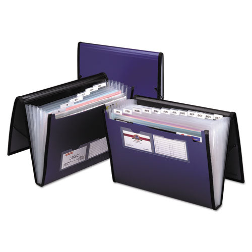 Professional Expanding Organizer, 7 Sections, Letter Size, Blue