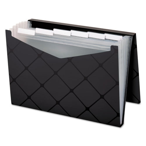 Poly Expanding File, 1.5" Expansion, 7 Sections, 1-7-cut Tab, Letter Size, Black